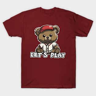 Teddy Bear Player Baseball T-Shirt